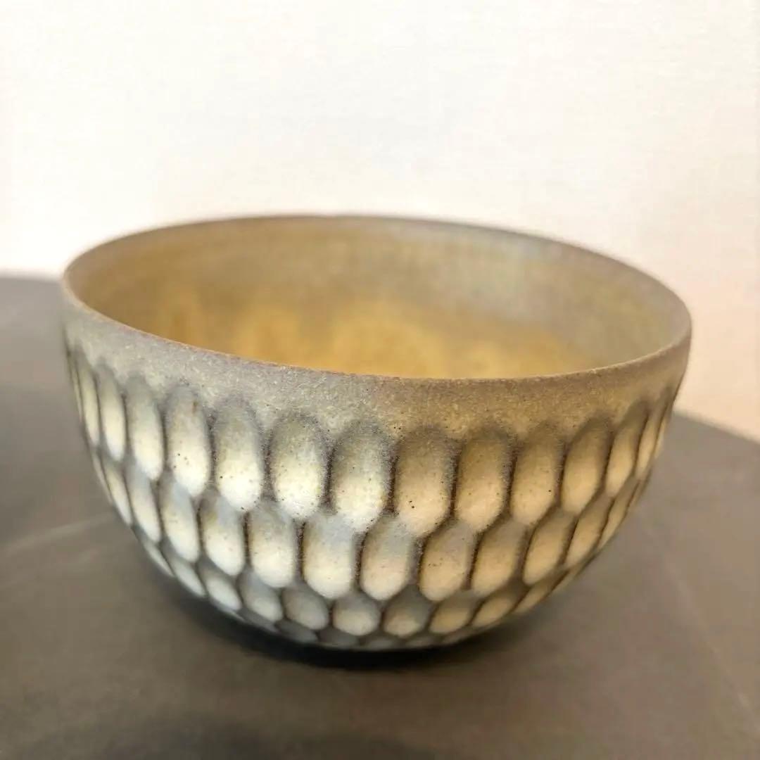 シモヤユミコ作　ボウルS しのぎ　波面取り　2個セット　作家　笠間　益子陶器市