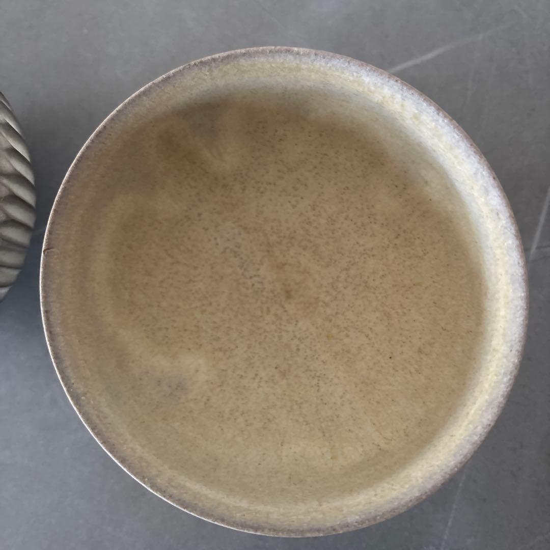 シモヤユミコ作　ボウルS しのぎ　波面取り　2個セット　作家　笠間　益子陶器市