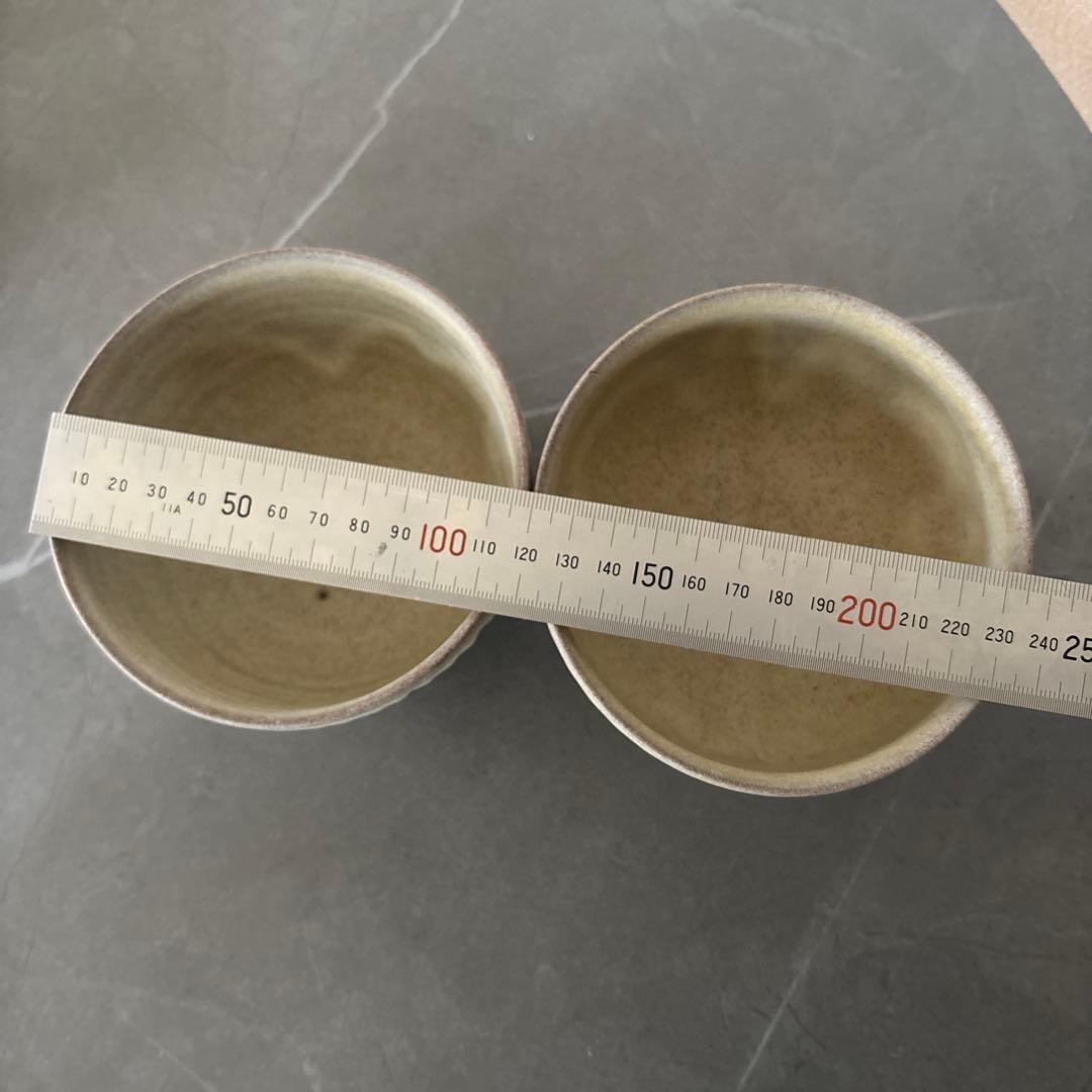 シモヤユミコ作　ボウルS しのぎ　波面取り　2個セット　作家　笠間　益子陶器市