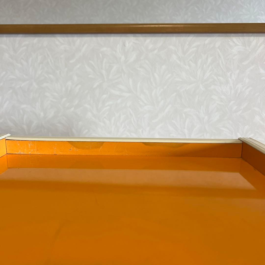 昭和レトロ オレンジ色 引き出し収納 チェスト 箪笥5段 レトロポップ 当時物