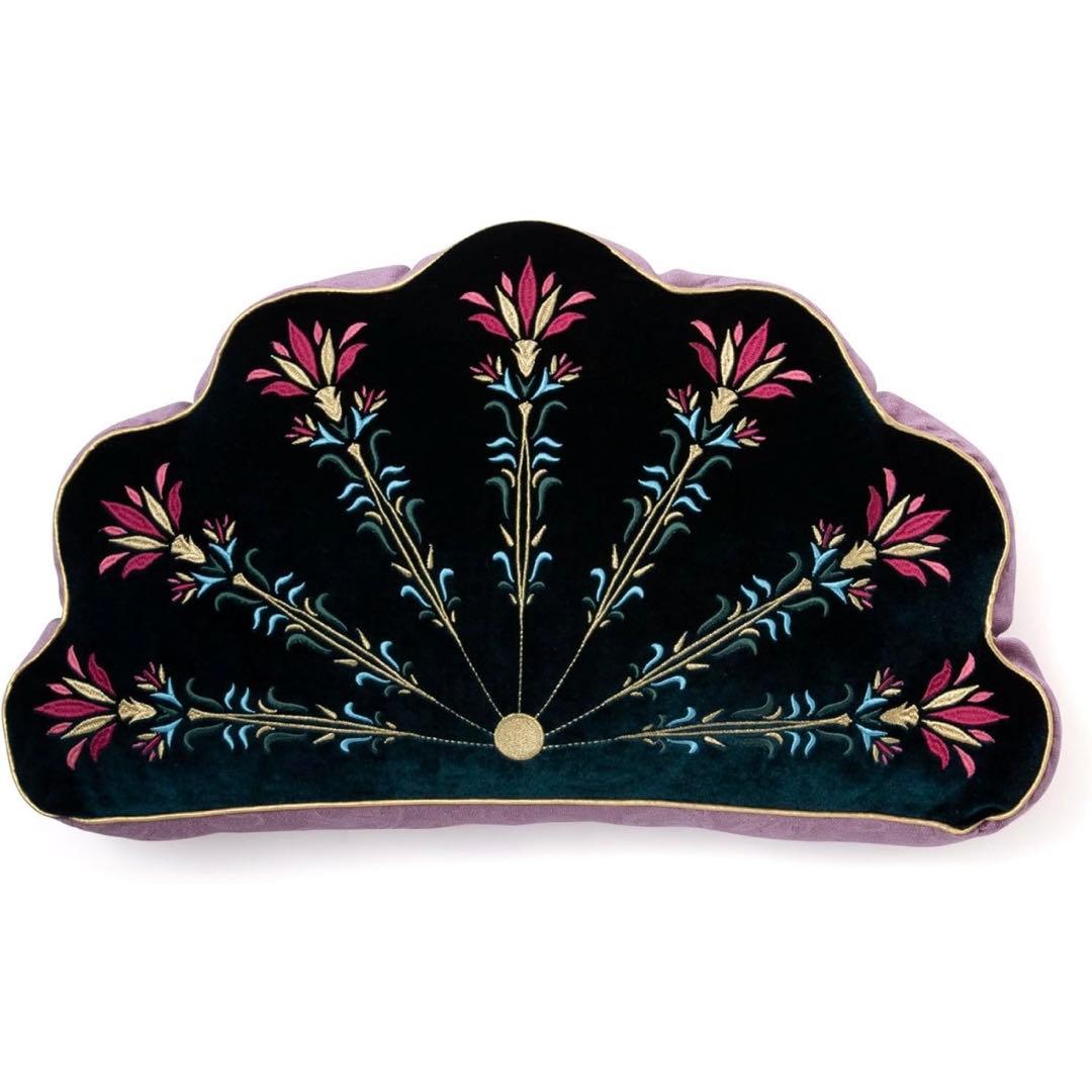 Francfranc ボタニカルピーコック クッション グリーン 2個セット