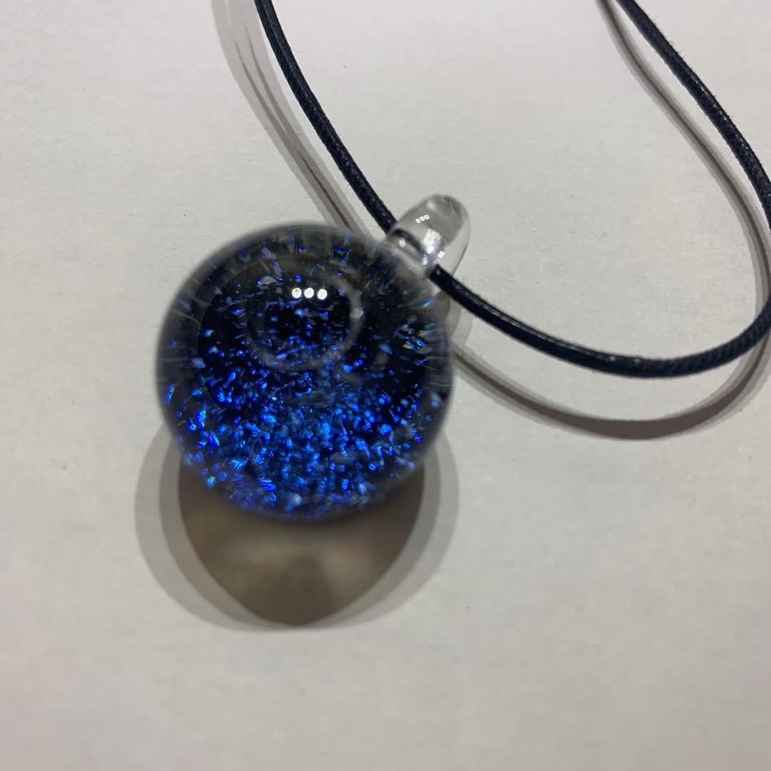 宇宙ガラス 宇宙玉 ガラスペンダント ★一点物