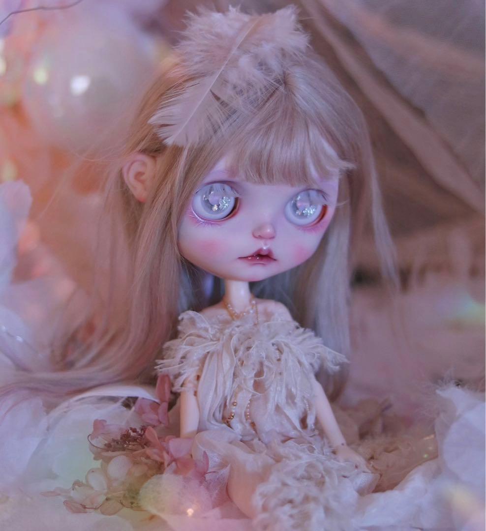 カスタムブライス 海外作家様 アルビノ 人形 白昼夢 儚い 美しい ドール