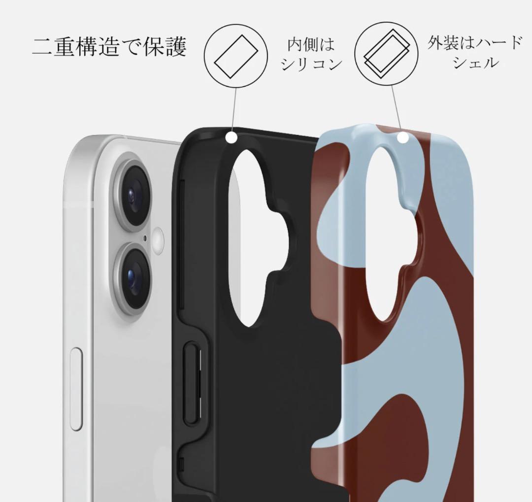 【新品・未使用】BURGA 抽象模様（Core）iPhone16 ケース