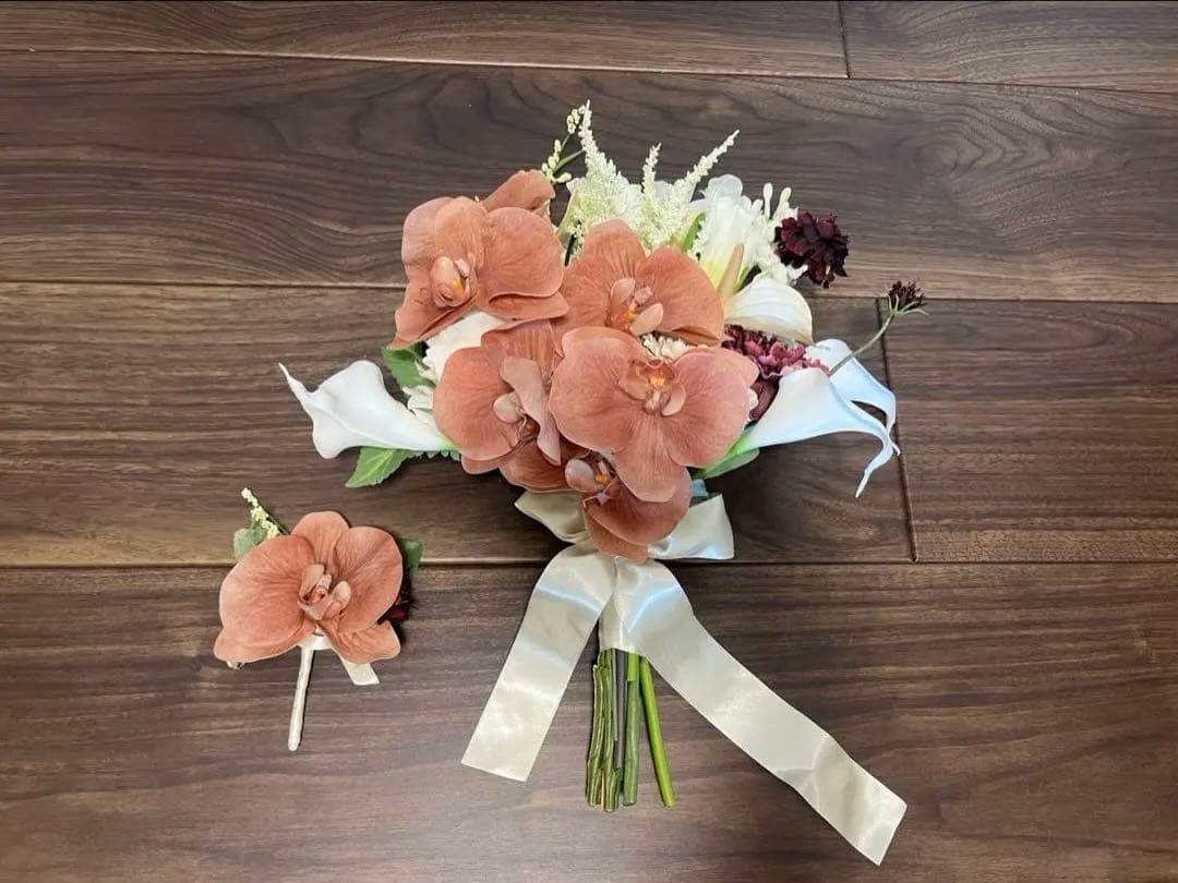 オーキッドの造花ブーケセット※値段交渉可能※