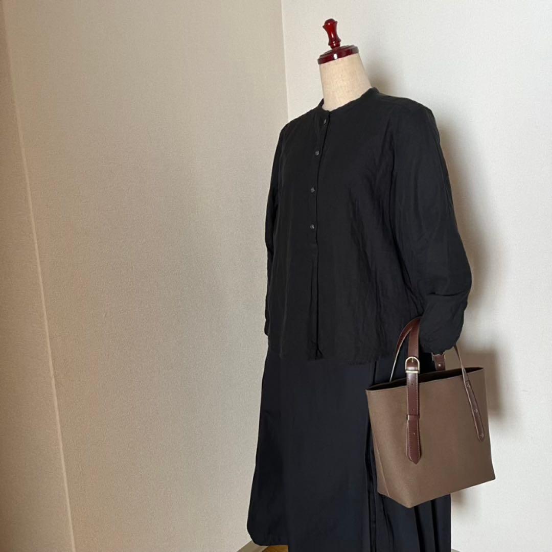 帆布トートバッグ　本革長さ調節　栃木レザーハンドル　チョコチップ