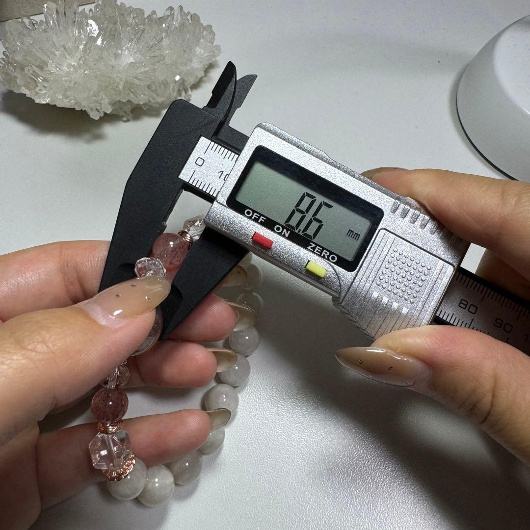 セール　一点物　天然石　ハンドメイドブレス　サゲニティック　ガーデン　共生　粒