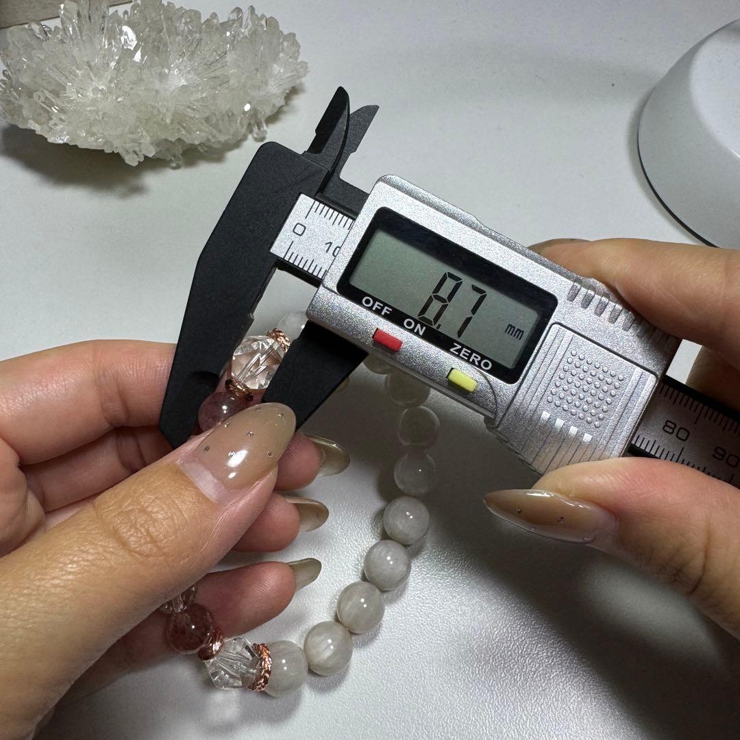 セール　一点物　天然石　ハンドメイドブレス　サゲニティック　ガーデン　共生　粒