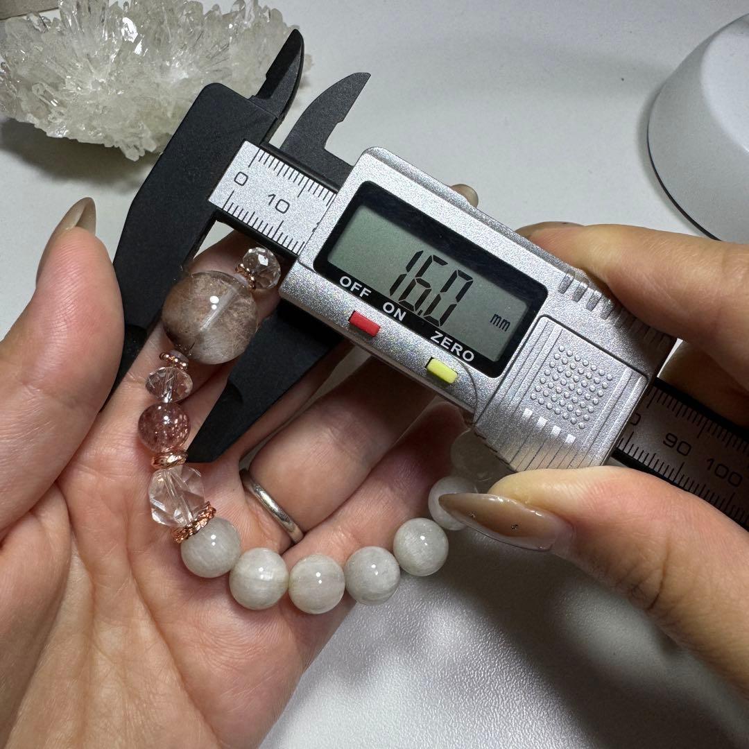 セール　一点物　天然石　ハンドメイドブレス　サゲニティック　ガーデン　共生　粒