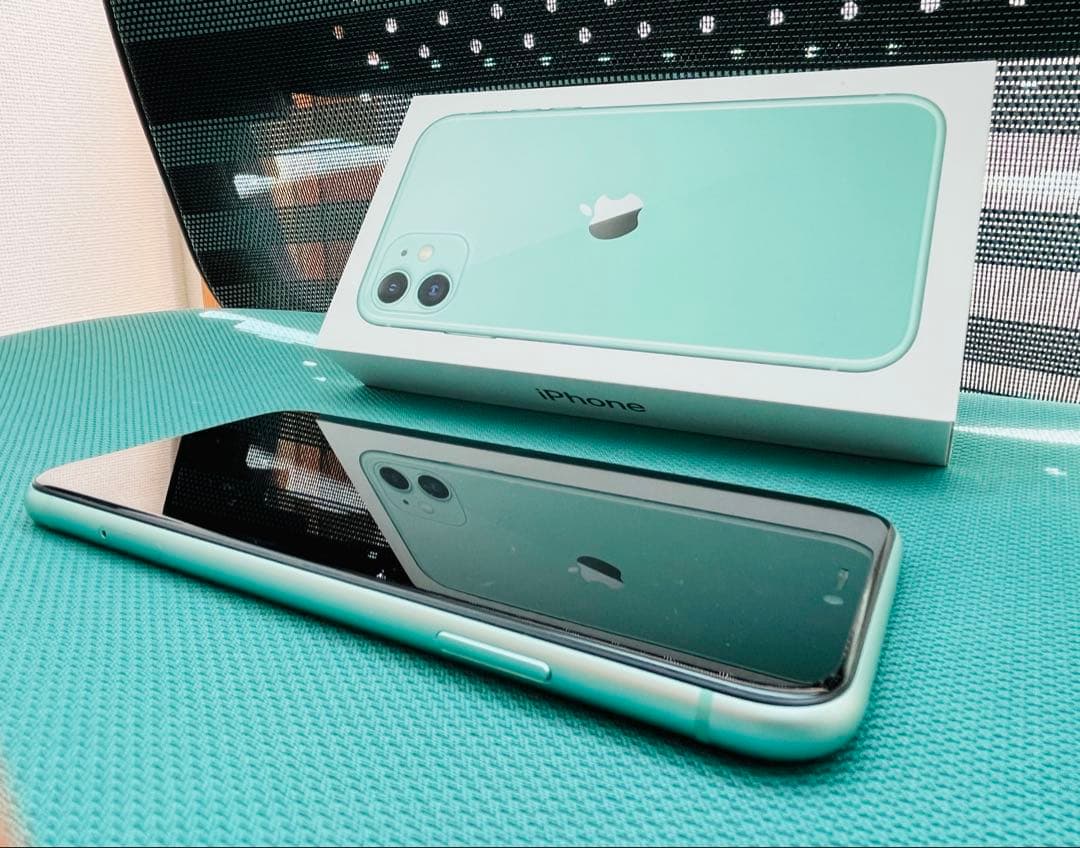 美品 iPhone11 128G グリーン 箱あり