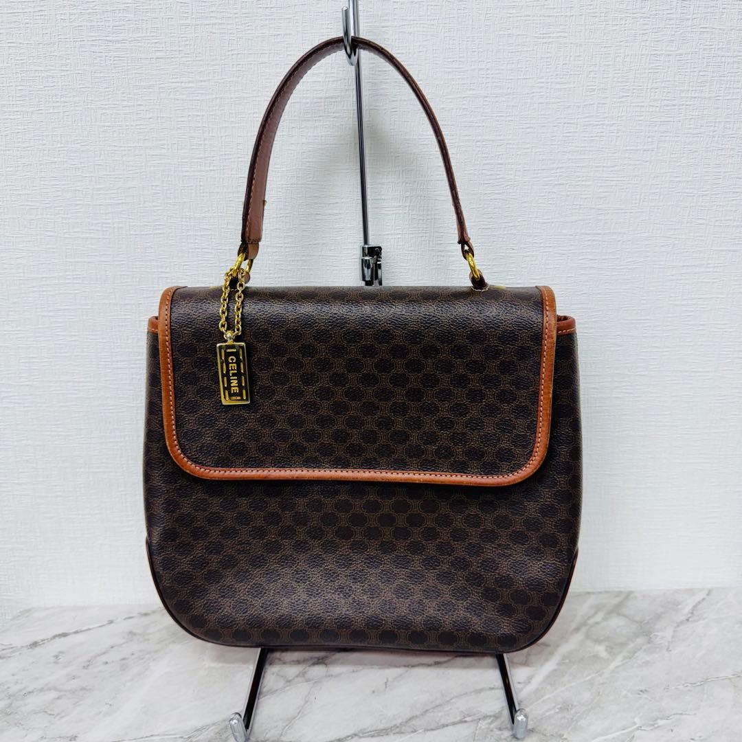 ✨CELINE✨セリーヌ✨マカダム柄✨トリオンフ✨ブラゾン✨ブラウン✨バッグ✨