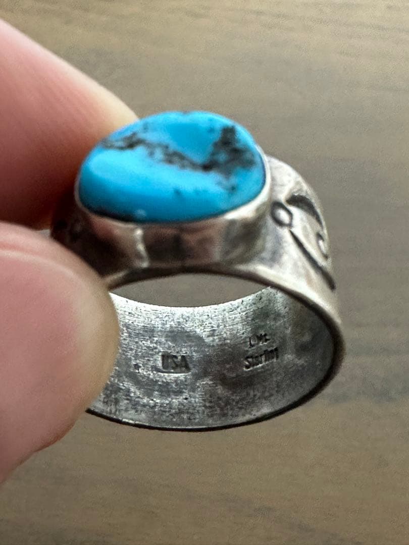 【早い者勝ち】アメカジ ターコイズリング made in USA シルバー925