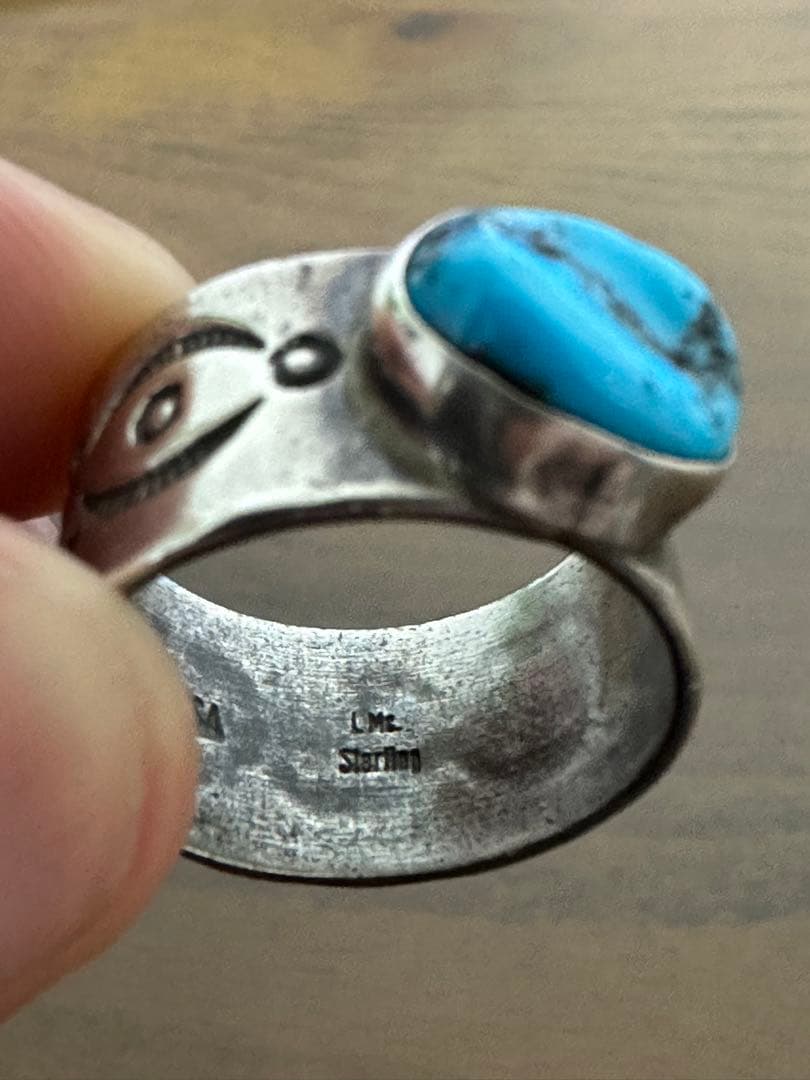 【早い者勝ち】アメカジ ターコイズリング made in USA シルバー925