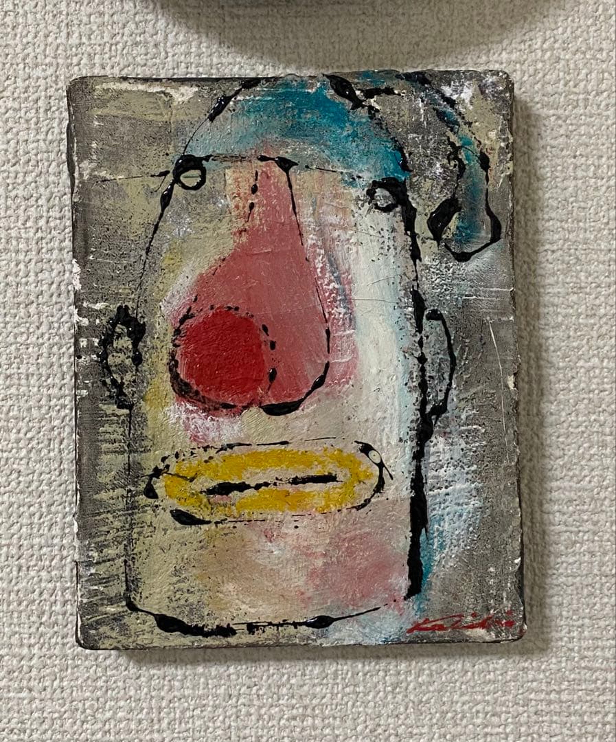 抽象的なピエロの油彩画