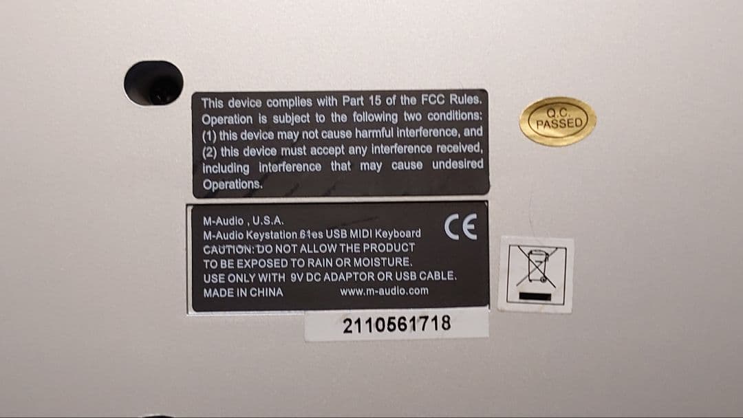 M-Audio Keystation 61es USB MIDIキーボード 本体
