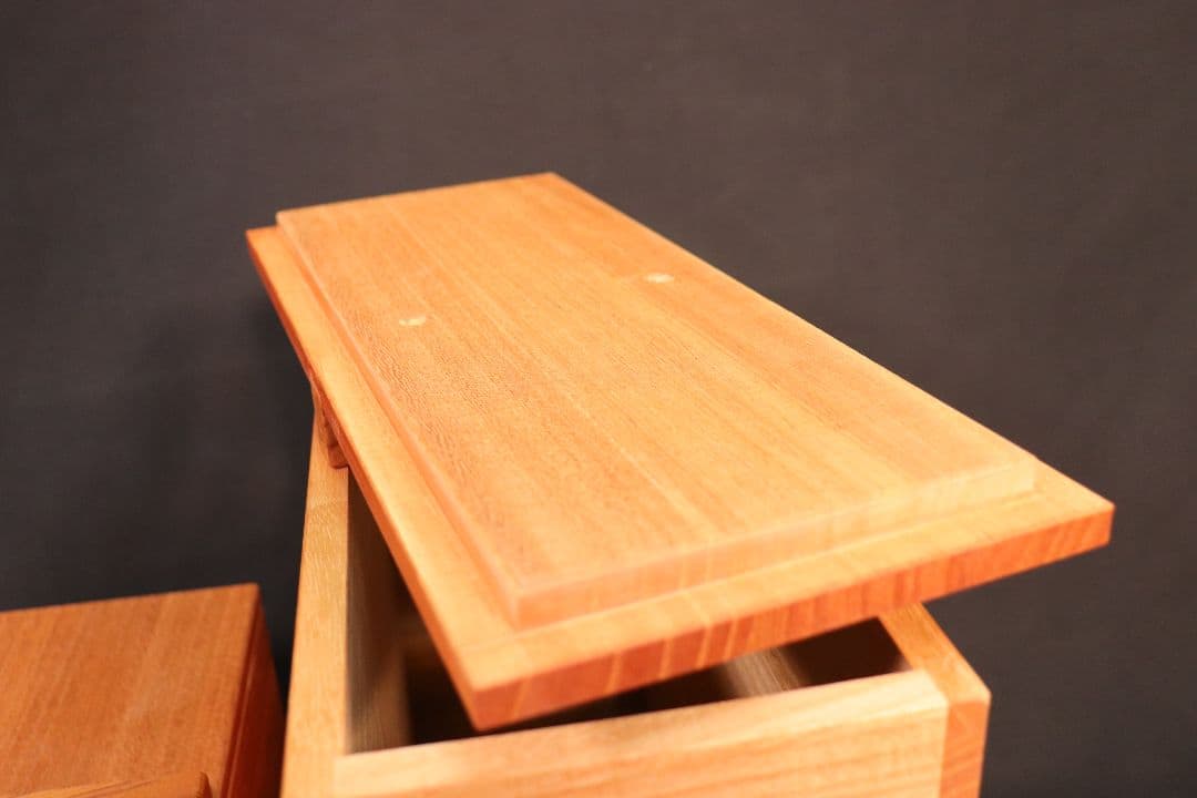 【3キロ用】スリムタイプの桐米びつ　柿渋塗り 国産 けやき