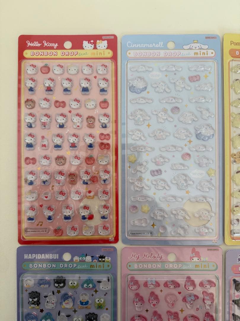 【正規品】ボンボンドロップシール　サンリオミニ　6点セット