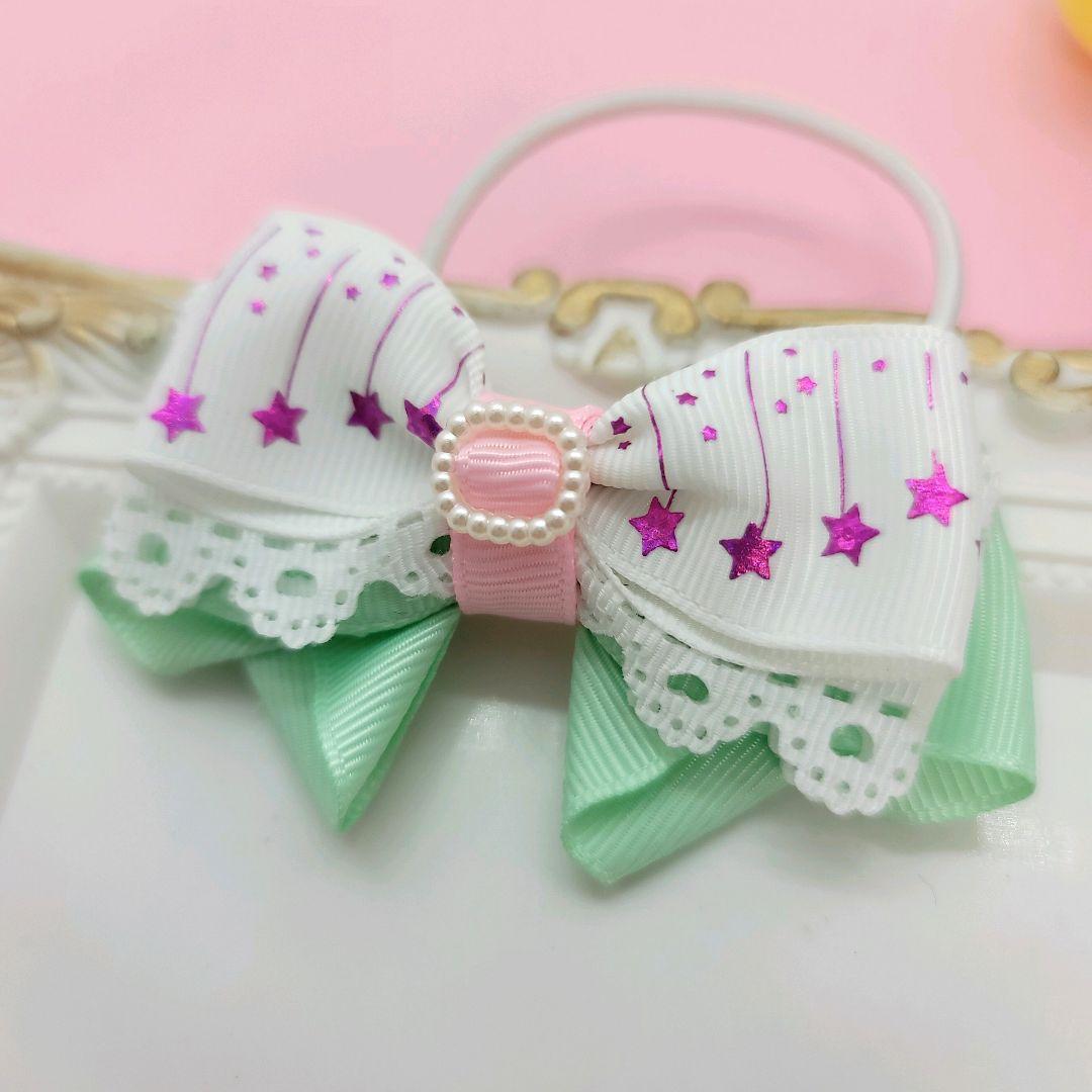 【104】ハンドメイド　リボン　ヘアゴム