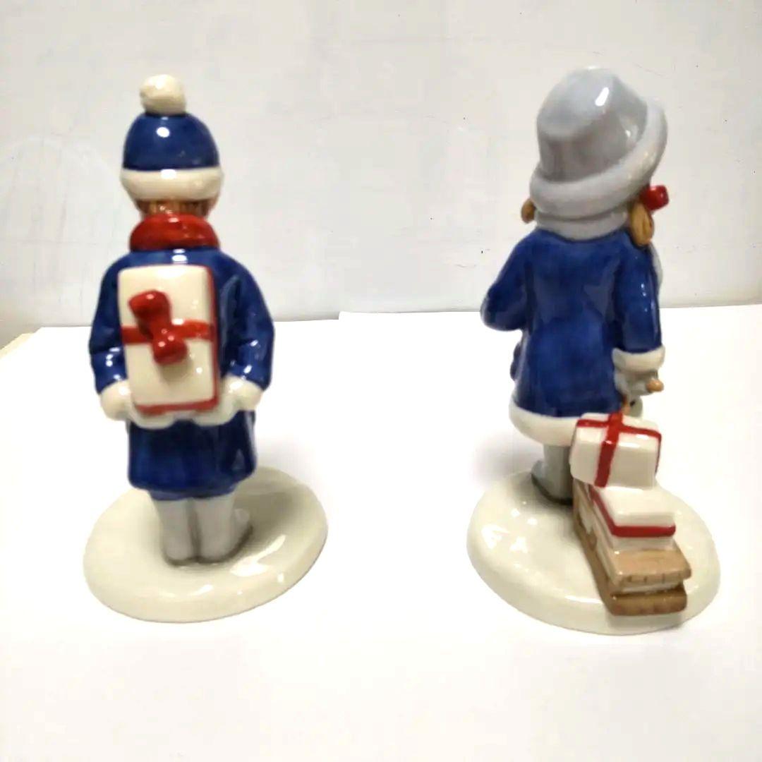【美品】ロイヤルコペンハーゲン イヤーフィギュリンペア2003年 男の子 女の子