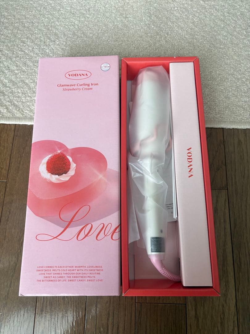 VODANA カールアイロン ストロベリークリーム