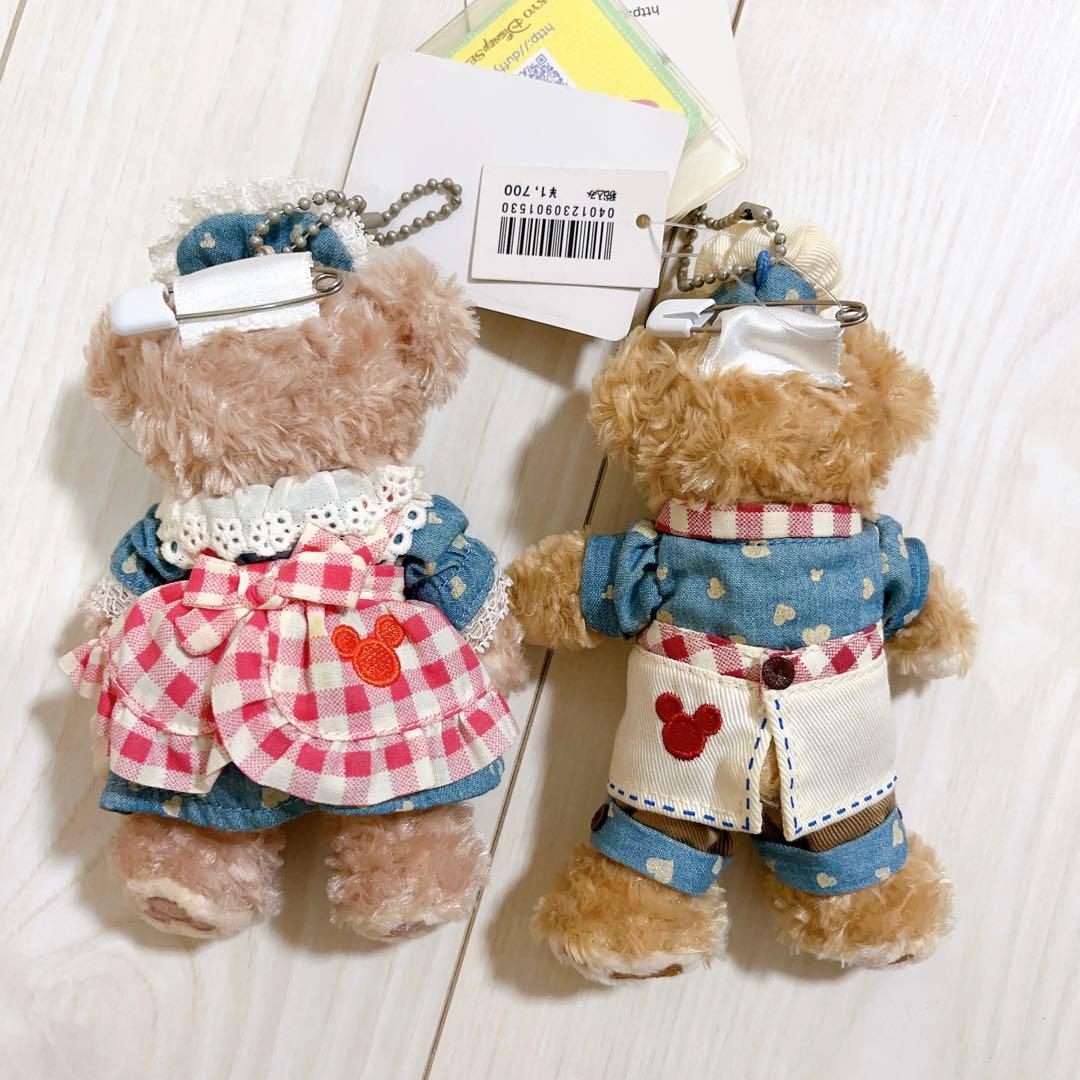 ダッフィー &シェリーメイぬいぐるみバッジ　2014年スウィートダッフィー