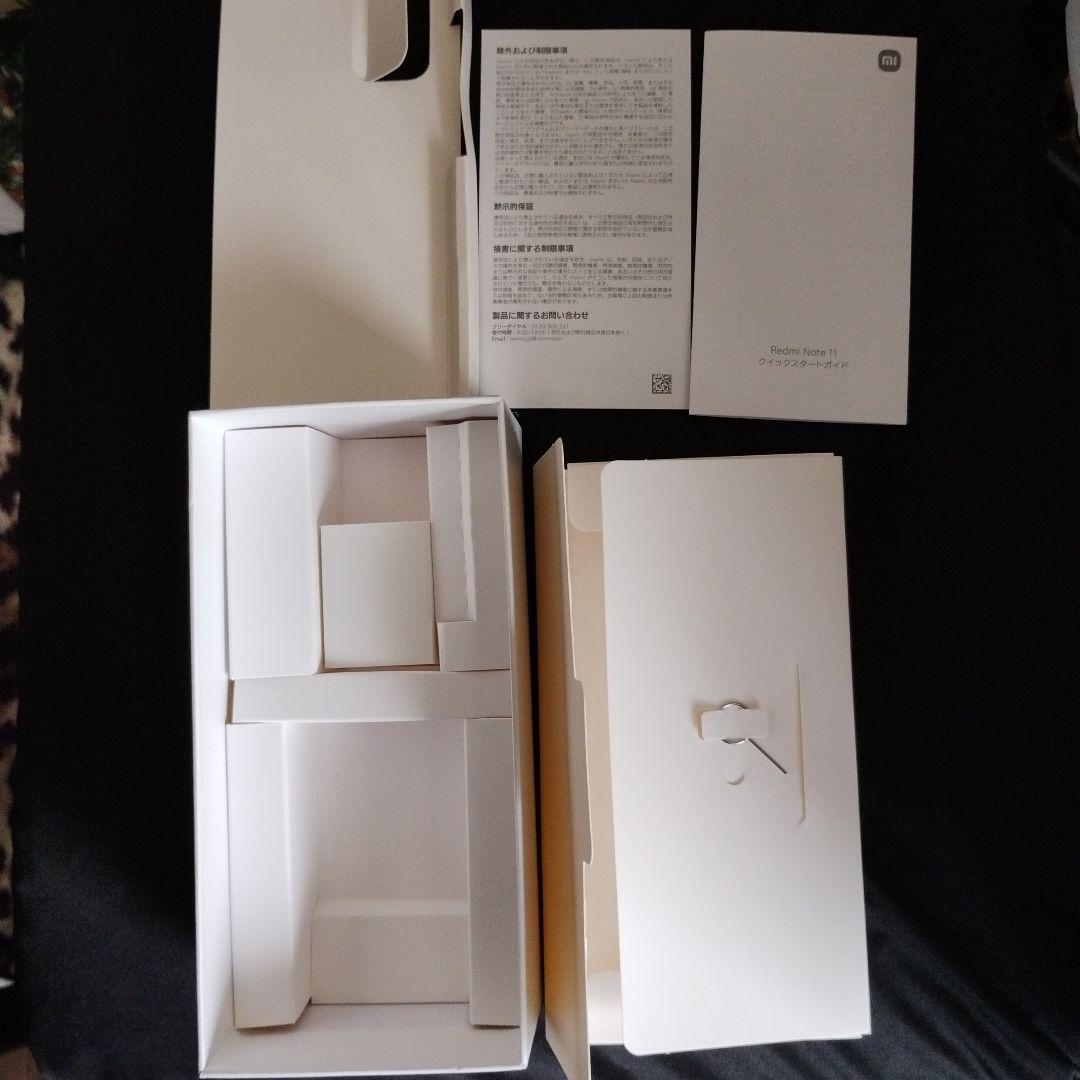 値下げ Xiaomi Redmi Note 11 青色 本体と別購入ケース付属