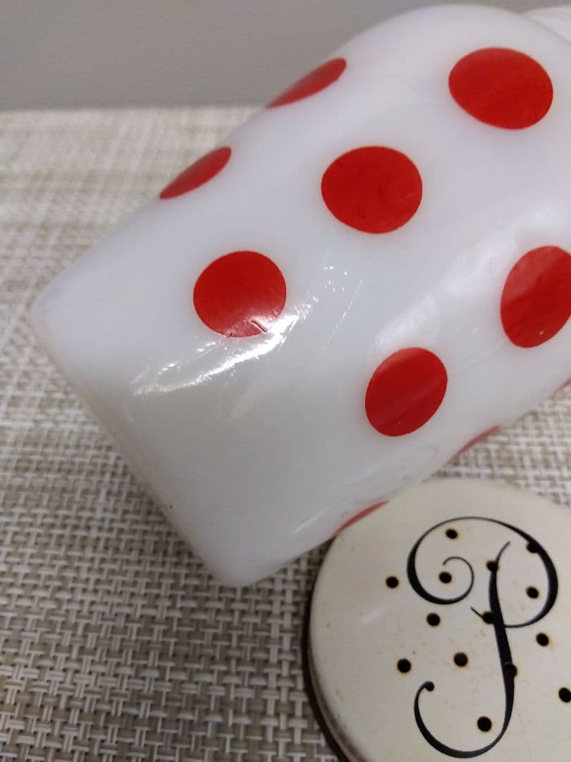 最終価格！ファイヤーキング ポルカドット 赤 ソルト＆ペッパーセット USA