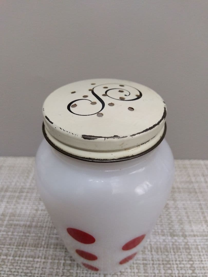 最終価格！ファイヤーキング ポルカドット 赤 ソルト＆ペッパーセット USA