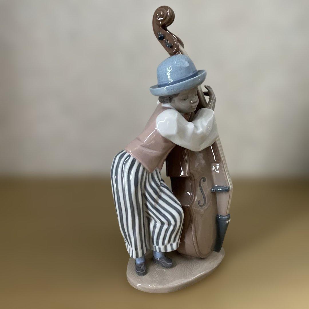 '90s LLADRO (リヤドロ) ベースを弾く童子 光沢作り