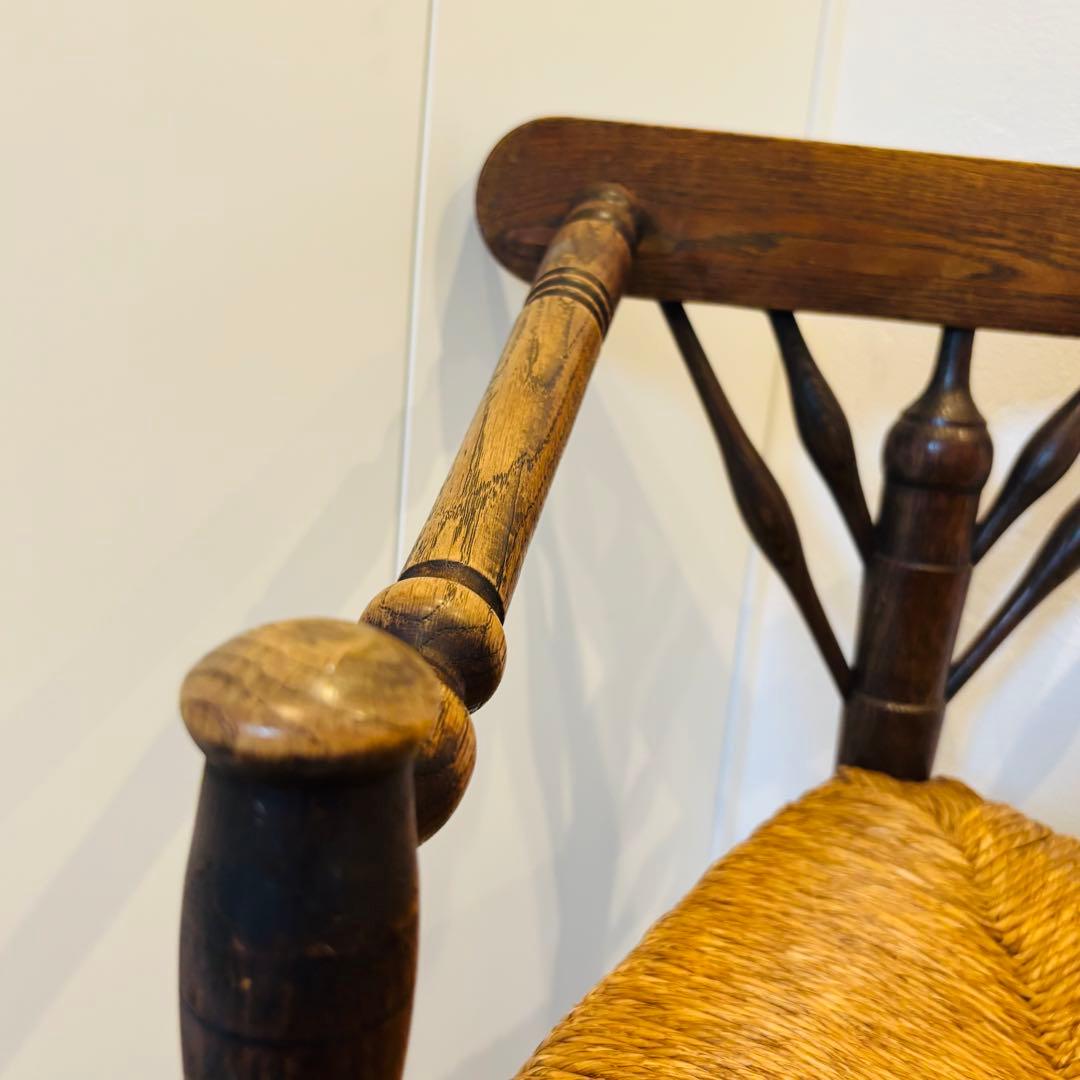 英国アンティーク コーナーチェア オーク無垢材 極上美品 即発送