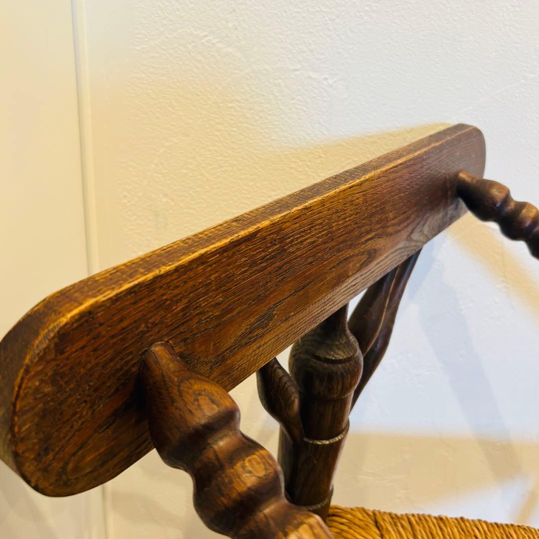 英国アンティーク コーナーチェア オーク無垢材 極上美品 即発送