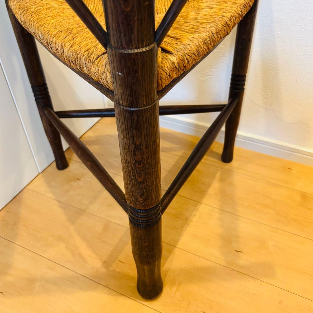 英国アンティーク コーナーチェア オーク無垢材 極上美品 即発送