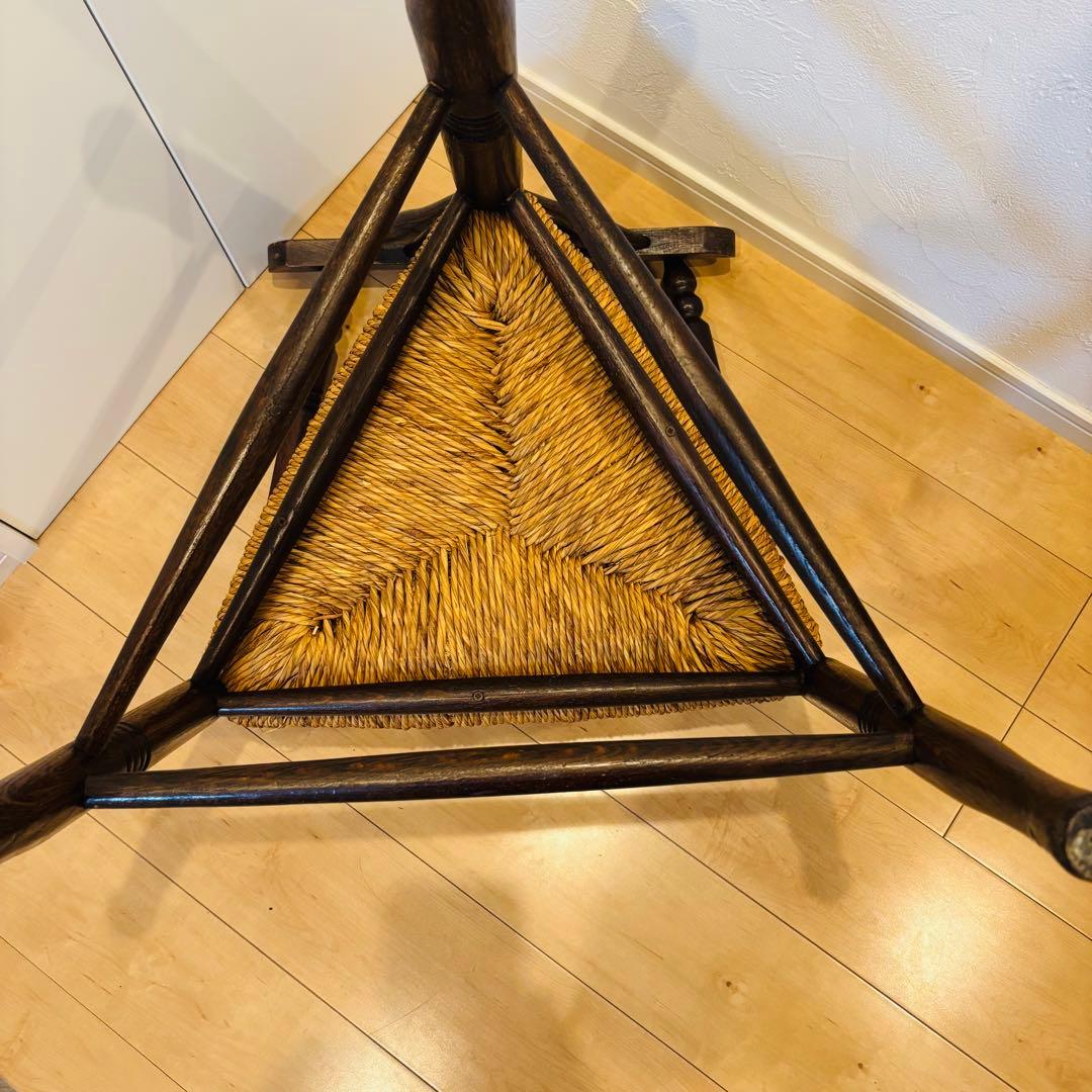 英国アンティーク コーナーチェア オーク無垢材 極上美品 即発送