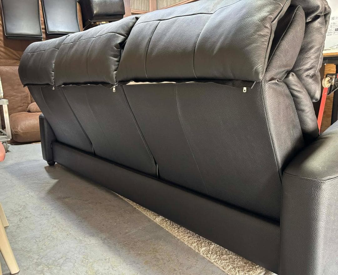 MARUICHI 3人掛けソファ リクライニングソファオットマン付き幅225cm