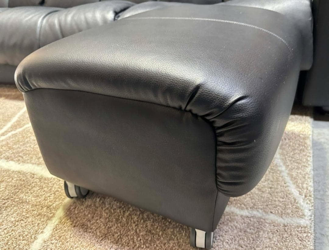 MARUICHI 3人掛けソファ リクライニングソファオットマン付き幅225cm