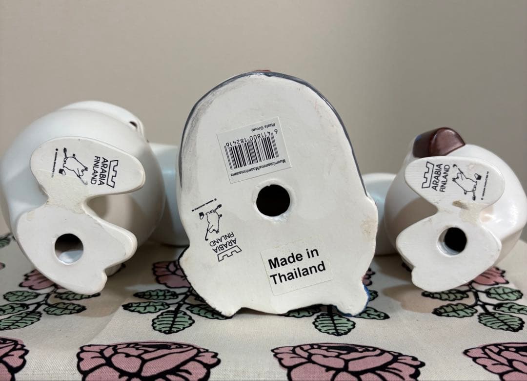 【廃盤】ARABIA アラビア　ムーミン　フィギュア　ムーミンパパ　ママ　3体