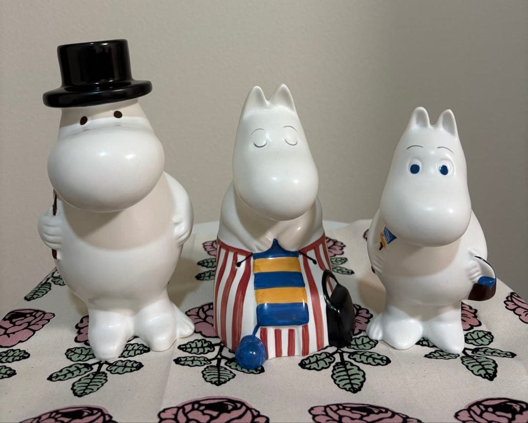 【廃盤】ARABIA アラビア　ムーミン　フィギュア　ムーミンパパ　ママ　3体
