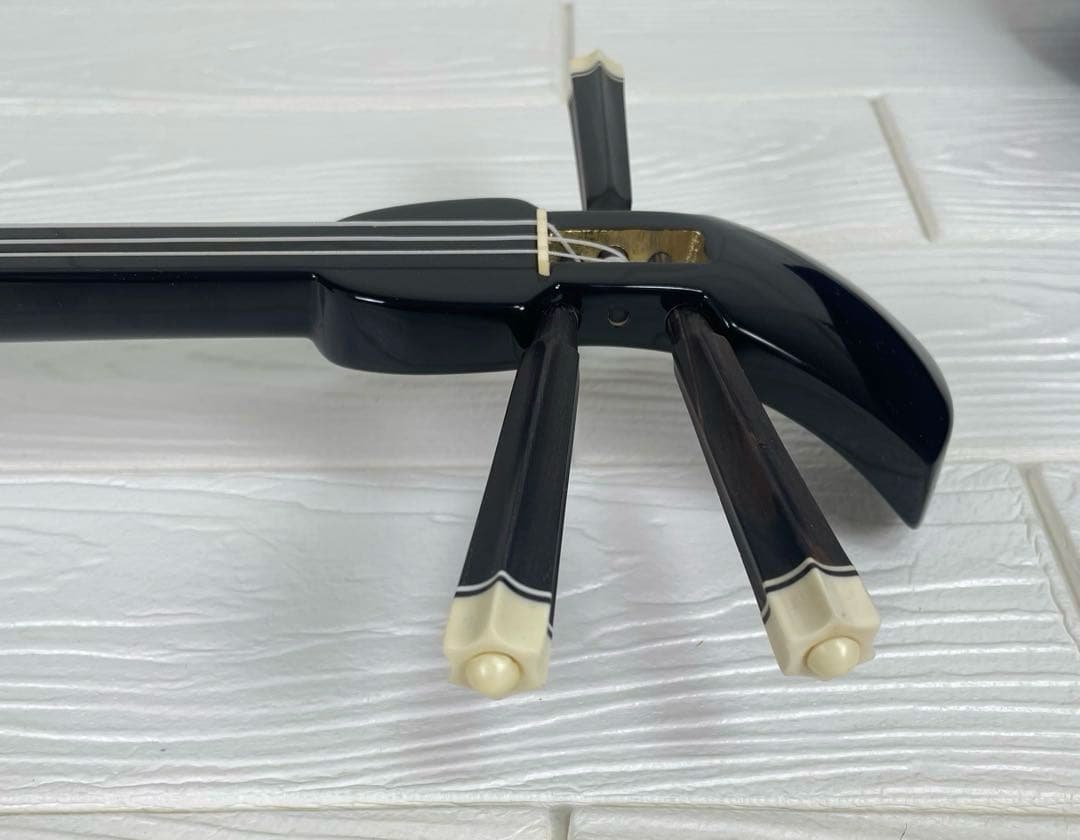 【美品】沖縄郷土楽器 三線 初心者セット チューナー、セミハードケース付