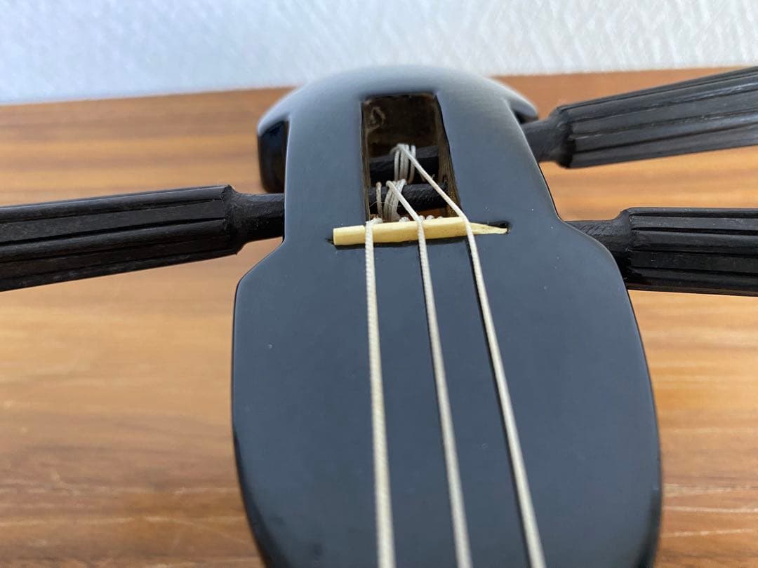 沖縄三線　蛇皮　強化張り 黒檀 ハードケース