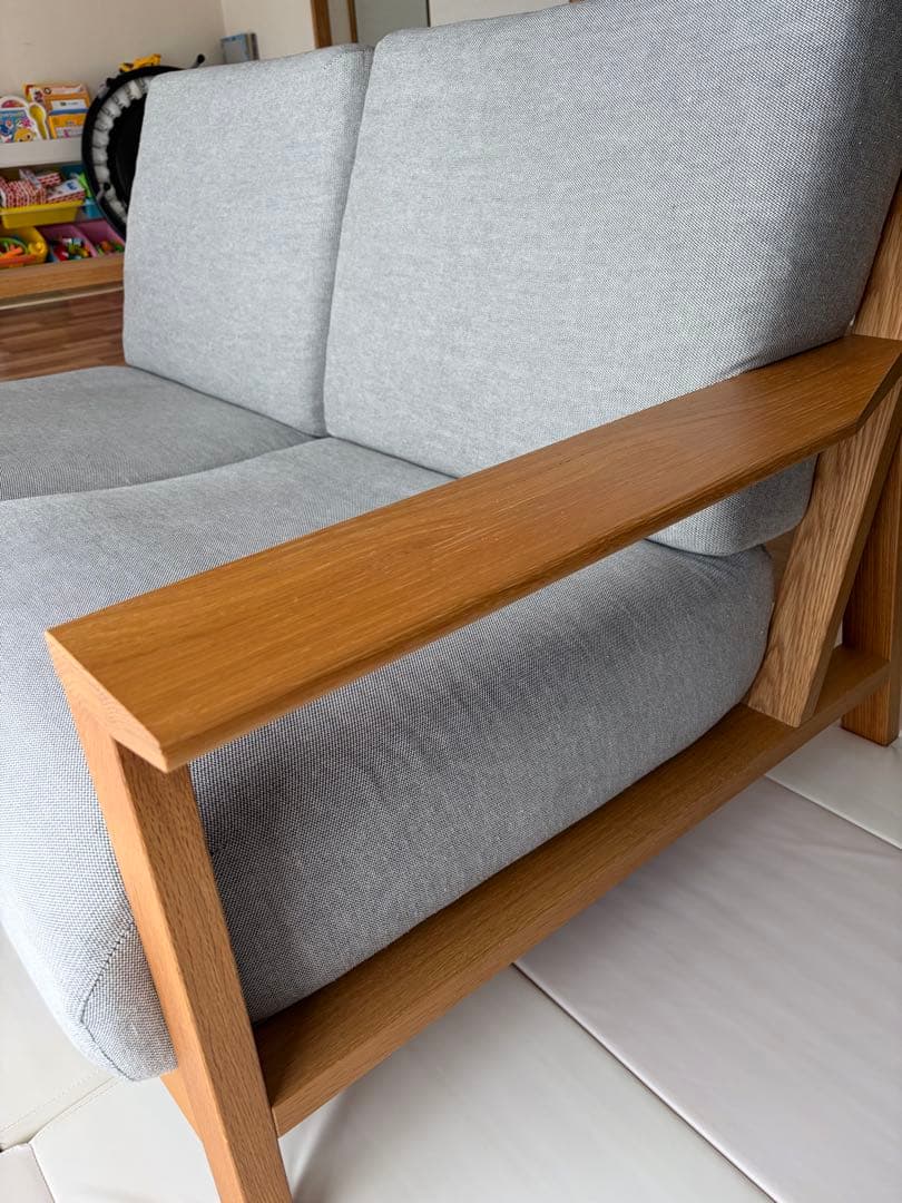 無印良品 ソファ本体 木製フレーム ウレタンポケットコイル 2シーター