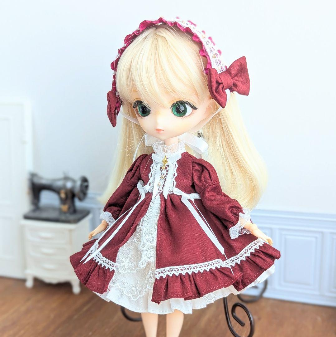 1461※ハルモニアブルーム※ワインレッドのロリータワンピース※
