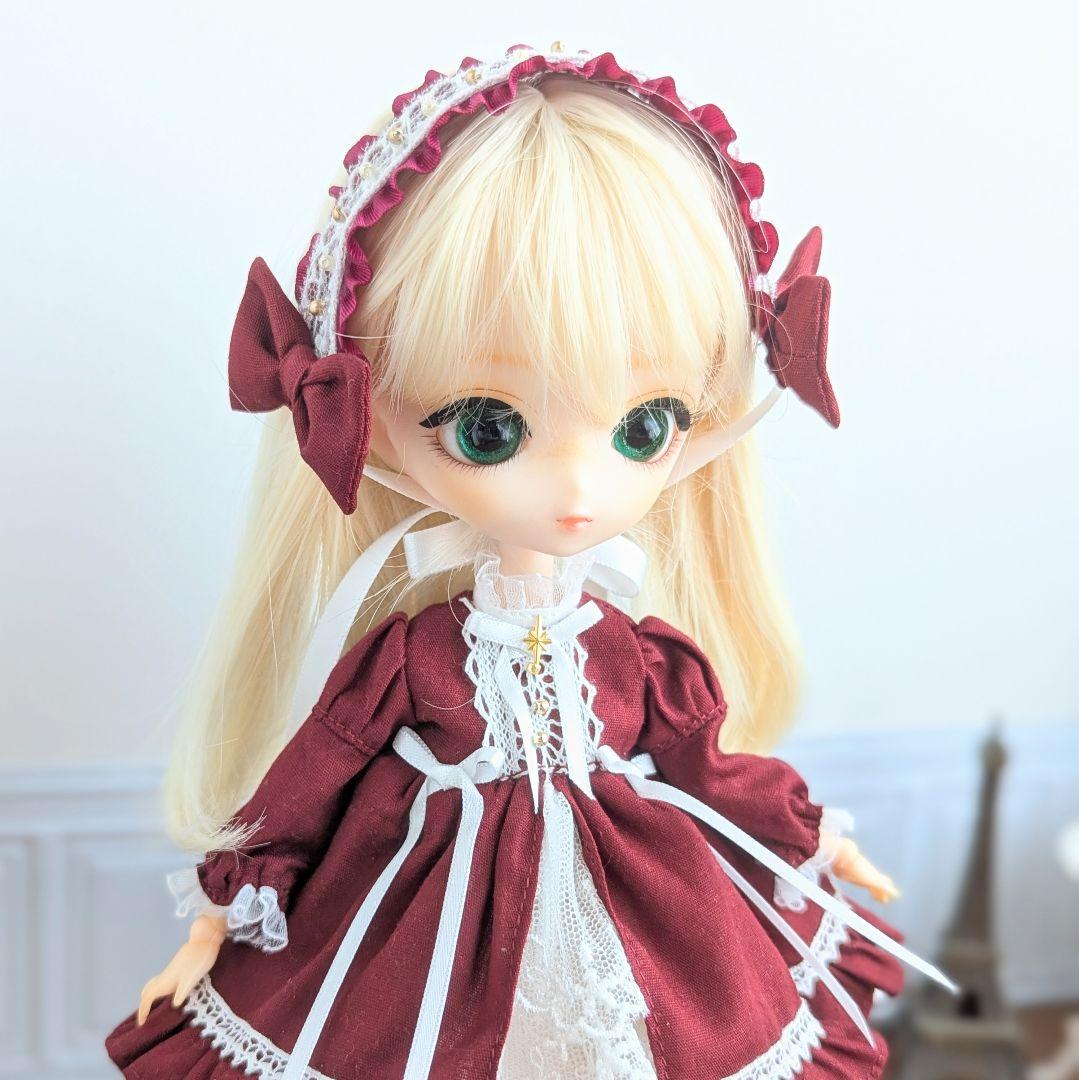 1461※ハルモニアブルーム※ワインレッドのロリータワンピース※