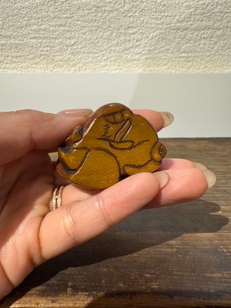 根付　大黒様　七福神　在名　銘正之 象　牙　江戸