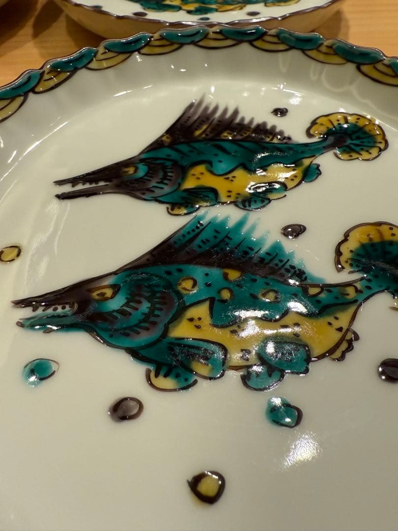 大福もち　4枚セット　魯山人　九谷焼　双魚