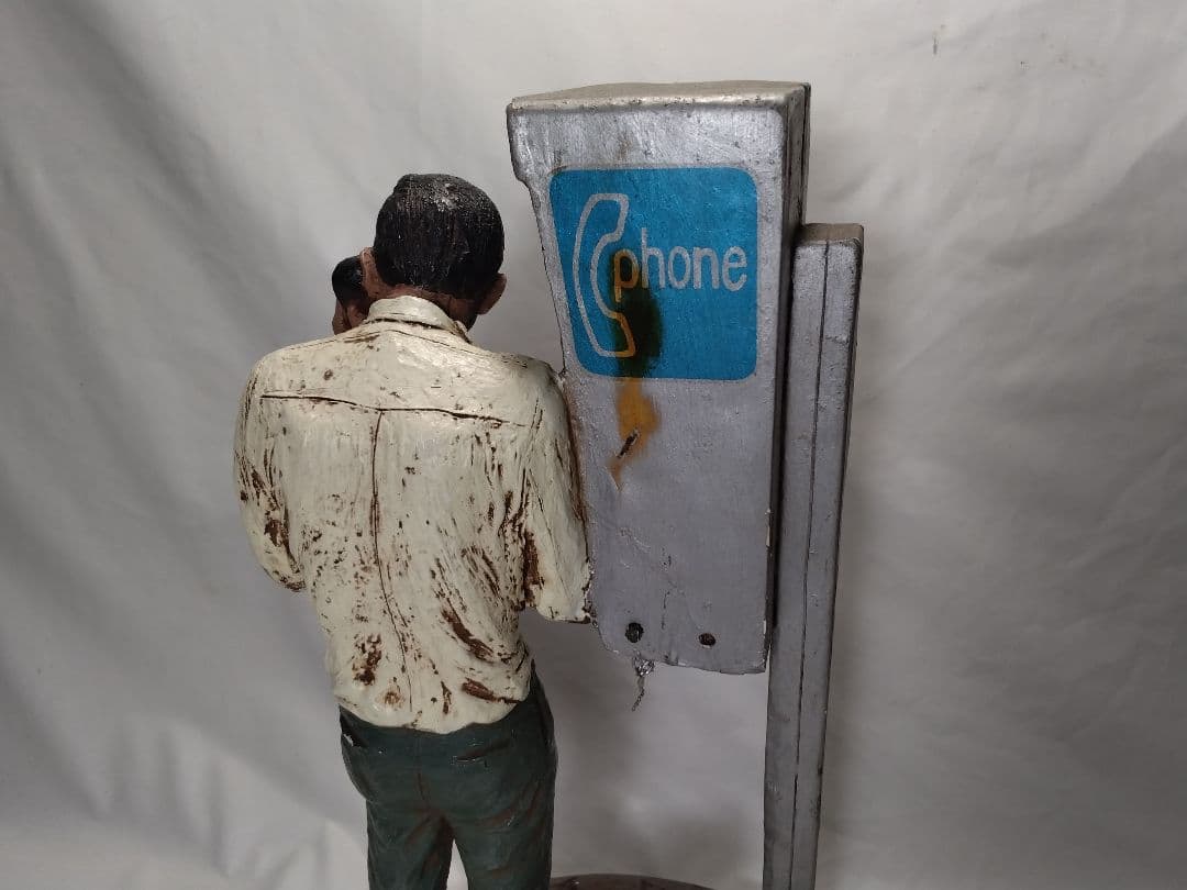 彫刻家　マイケル・ガーマン　1984　電話ボックスの男　フィギュア