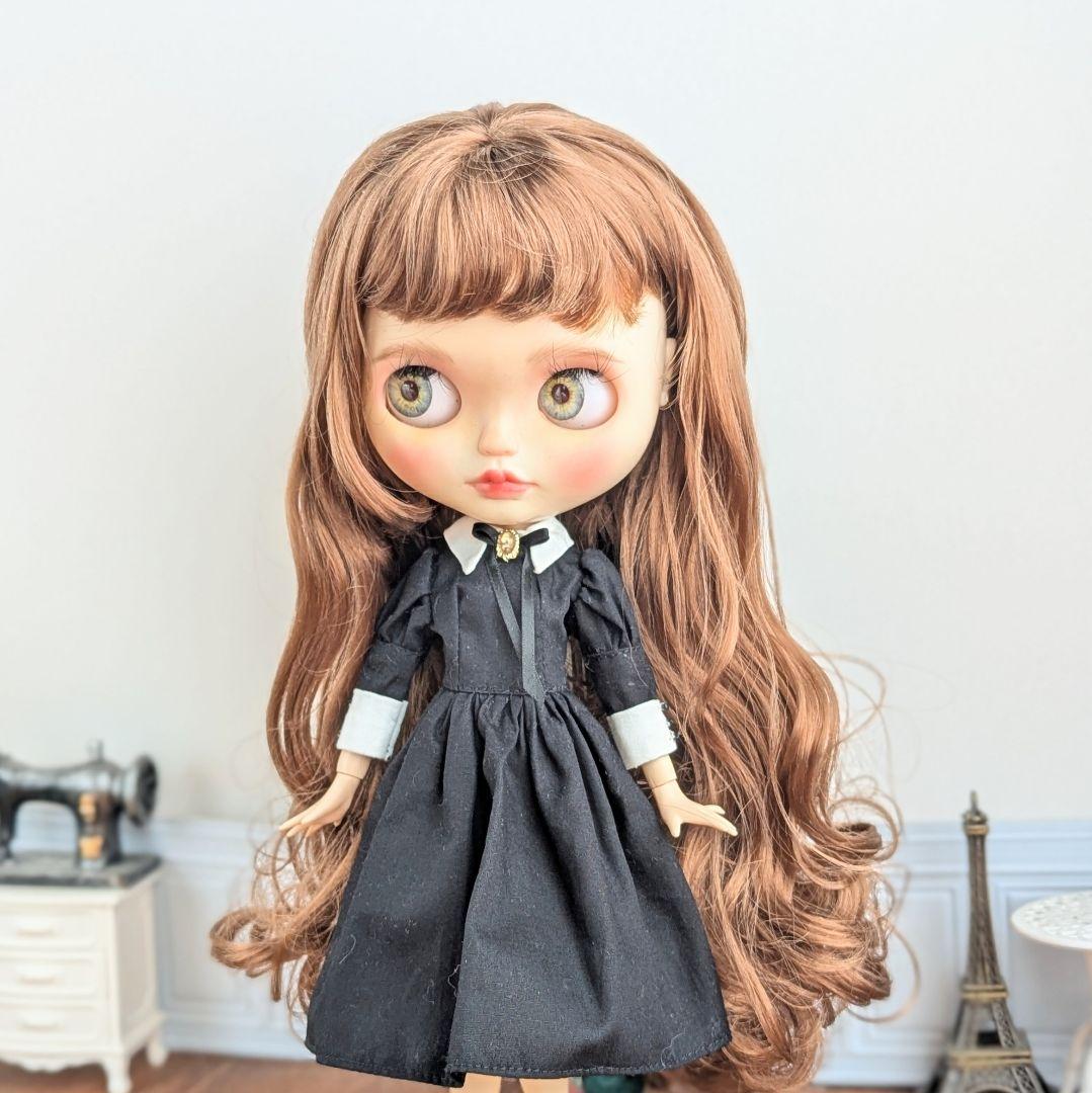 1528【ブライス ワンピース】黒のクラシカルメイドワンピース