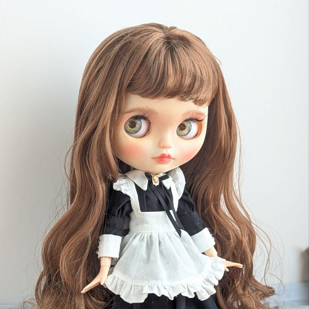 1528【ブライス ワンピース】黒のクラシカルメイドワンピース