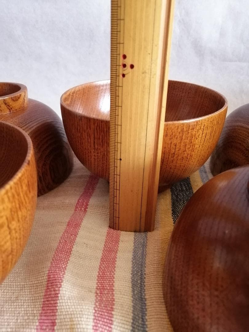 値下げ！山中漆器　お好み椀5客　天然木