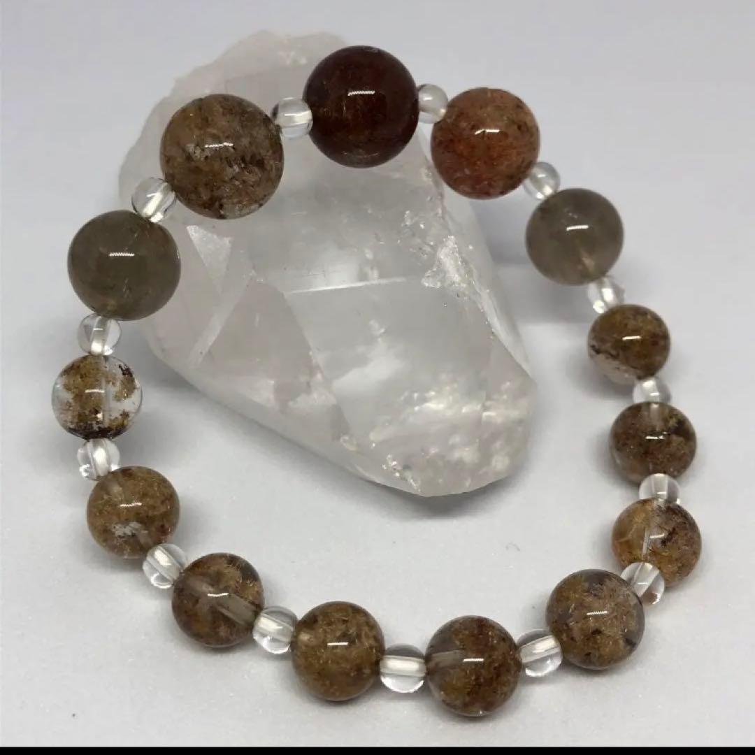 フラワーガーデンルチル　ラビットヘアルチル　天然石ブレスレット⚠️吉クラックあり