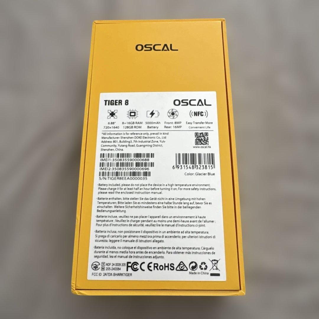 OSCAL TIGER 8 128GB 5Gスマートフォン